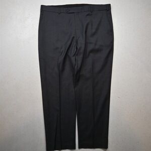 Enro 40x30 Gray 100% Wool Flat Front Straight Dress Mens Pants